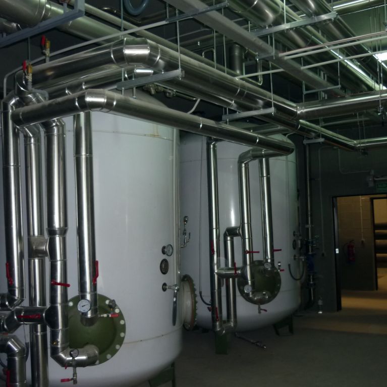 Acumulación agua esterilizada